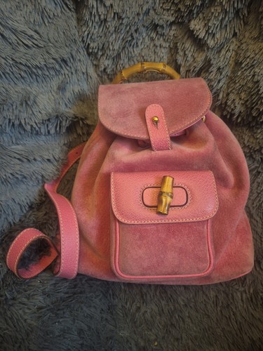 Zaino gucci bamboo rosa - gucci,