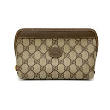 GUCCI PVC Pouch beige marrone